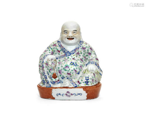 A famille rose model of Budai