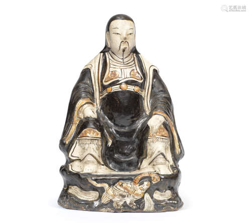 A cizhou figure of Zhenwu