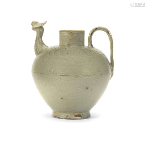 A Yueyao 'phoenix head' ewer