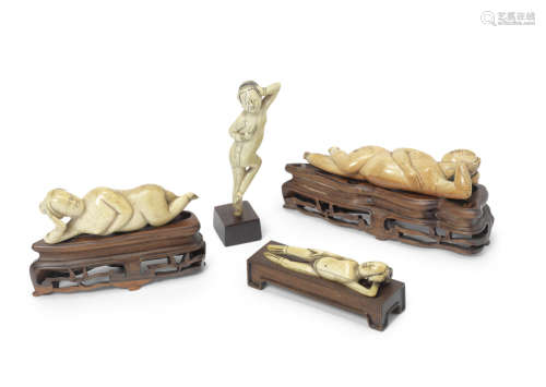 A group of four ivory 'doctor's models'