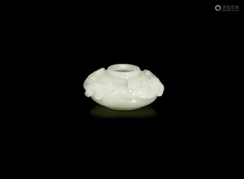 A white jade 'chilong' water pot