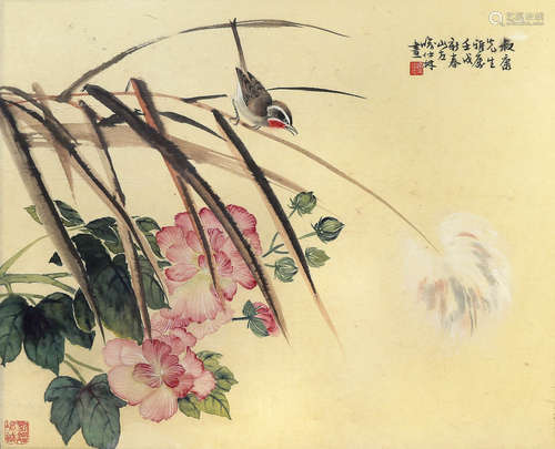 喻仲林 芙蓉小鳥