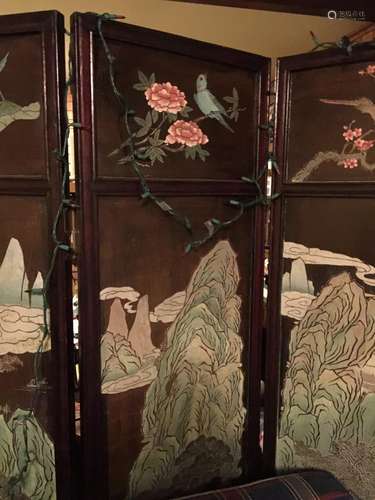 Antique Chinese Screen 8 panels