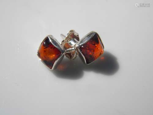 Pair of Vintage Baltic Amber Earrings