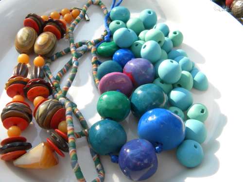 Antique African Exchange Beads and Necklaces