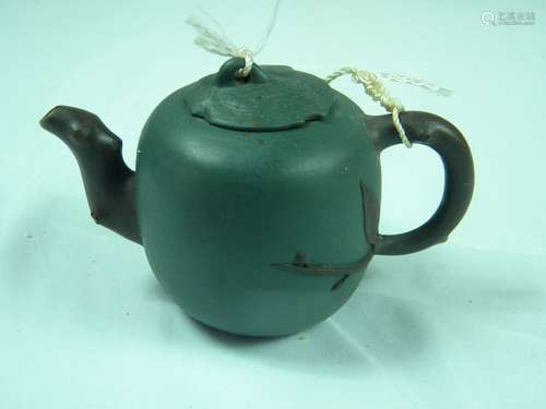 Antique Chinese Yixing Zisha Blue Teapot