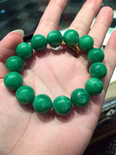 Natural Green Jadeite Bracelet