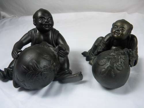 Pair of Boy Statues