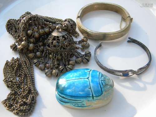 Lot of Bracelets, necklace and Bug Pendant