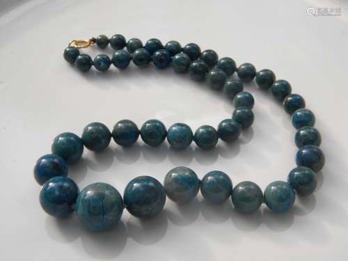 Antique Blue Turquoise Beads Necklace