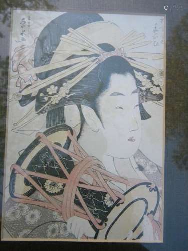 Antique Japanese Beauty Painting