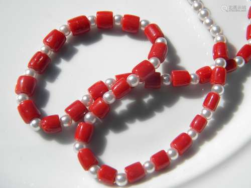 Vintage Natural Red Aka Necklace