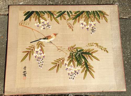 Antique Chinese Painting of Bird and Flower