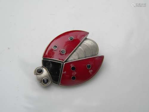 Vintage Ladybug Brooch Pin