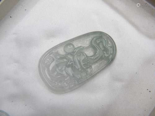 Natural Jadeite Dragon Pendant