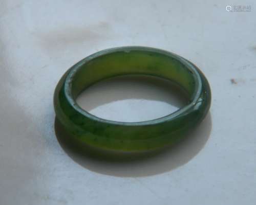 Green Nephrite Jade Ring