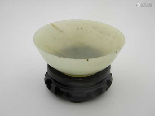 Antique Chinese White Nephrite Jade Bowl
