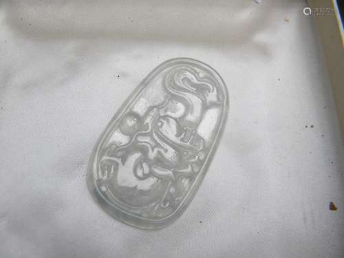 Natural Jadeite Dragon Pendant