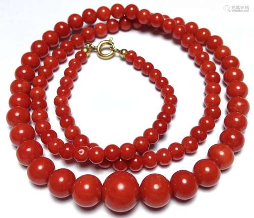 23.2gram 4.1-9.4mm beads genuine natural red coral