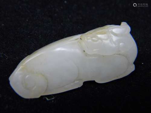 Antique Chinese Nephrite Jade Animal Pendant