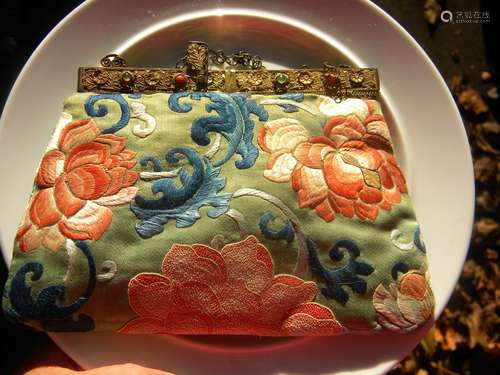 Antique Chinese Embroidery Purse