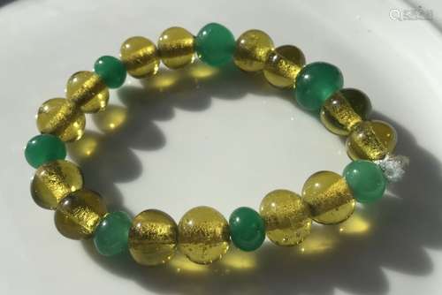 Vintage Chinese peking glass Bracelet