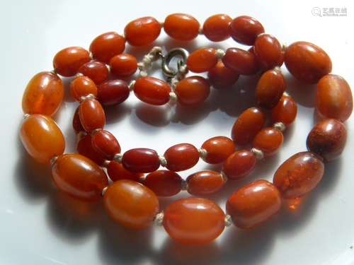 Antique Natural Butter Scotch Amber Necklace