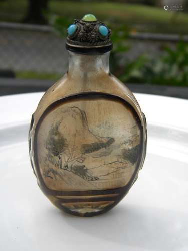 Antique Chinese Inner Painting Snuff Bottle