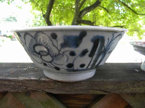 Antique Chinese Blue and White Bowl