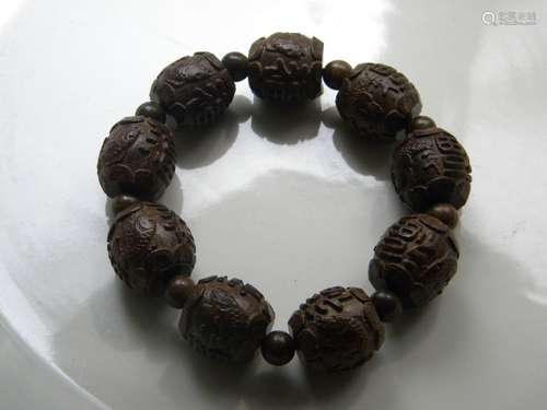 CHINESE BUDDAH PRAYER BEADS BRACELET LUCKY WORDS