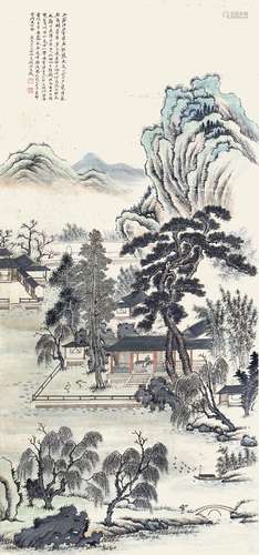 钱杜 山水