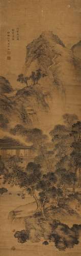 1632-1717 王石谷山水设色绢本立轴