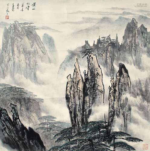 1916-1999 徐子鹤山水设色纸本立轴