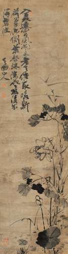 1521-1593 徐渭墨荷水墨纸本立轴
