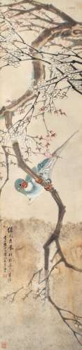 1826-1900 朱梦庐花鸟设色纸本立轴