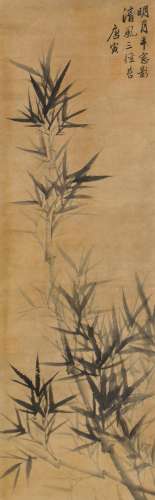1470-1524 唐寅墨竹水墨纸本立轴