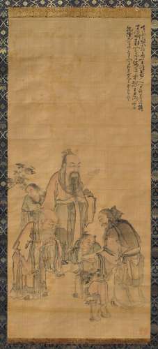 1687-1770 黄慎人物设色绢本立轴