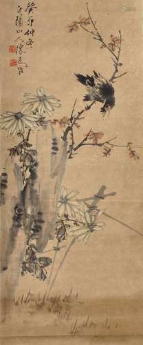 1484-1543 陈淳花鸟设色纸本立轴