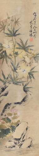 1896-1972 汪溶花卉设色纸本立轴