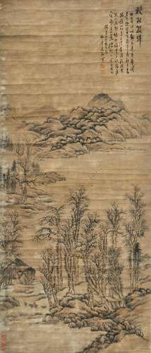 1688-1753 高翔山水设色纸本立轴