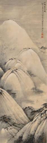 1891-1977 贺天健雪景山水设色纸本立轴