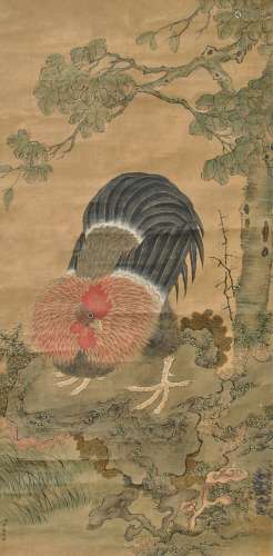1682-1760 沈铨大吉图设色绢本立轴