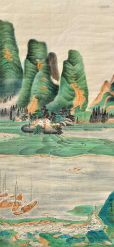 1916-2004 胡若思山水设色纸本镜片