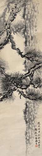 1778-1853 汤贻汾松树水墨纸本立轴