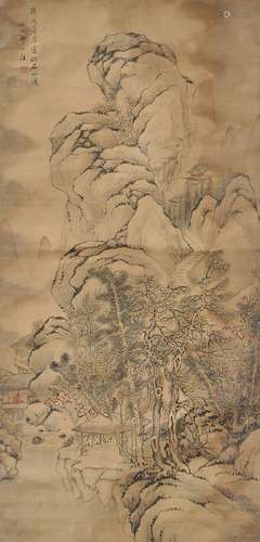 1686-1772 邹一桂山水设色绢本立轴