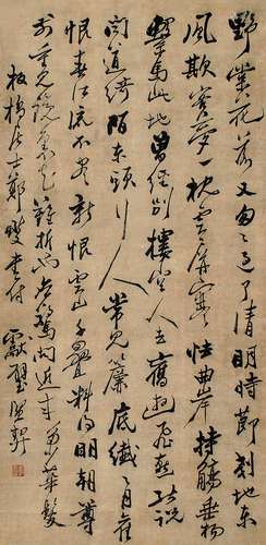 1693-1765 郑板桥行书墨笔纸本立轴