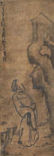 1687-1770 黄慎人物水墨绢本立轴