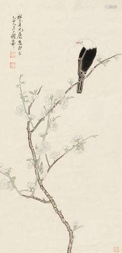 1910-1997 谢稚柳花鸟设色纸本立轴