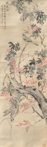 1803-1886 张熊花鸟设色纸本立轴