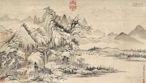 1696-1769 董邦达山水水墨纸本立轴